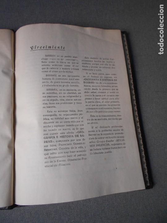 Libros de segunda mano: BARRAX. GEOGRAFIA E HISTORIA - Foto 3
