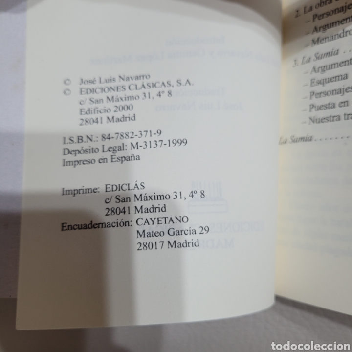 Libros de segunda mano: La Samia de Menandro - Foto 3