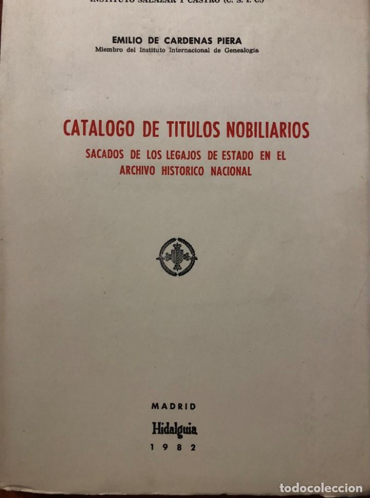 Second hand books: CATALOGO DE TITULO NOBILIARIOS 1982 NUEVO