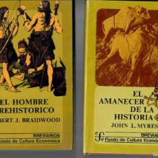 Libros de segunda mano: DOS BREVIARIOS DEL FCE: EL HOMBRE PREHISTÓRICO + EL AMANECER DE LA HISTORIA. Lote 366690316