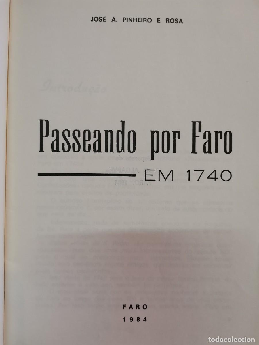 Gebrauchte B&uuml;cher: 1984 LIBRO PASSEANDO POR FARO EM 1740 - JOS&Eacute; ANT&Oacute;NIO PINHEIRO E ROSA