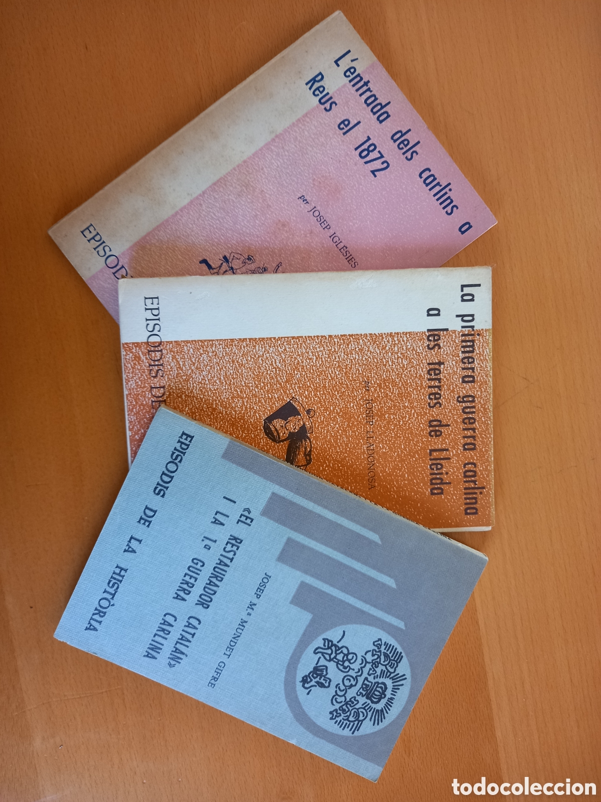 Libri di seconda mano: Tres Episodis Historia. Entrada dels carlins Reus 1872. Primera guerra Carlina a Lleida. Restaurador