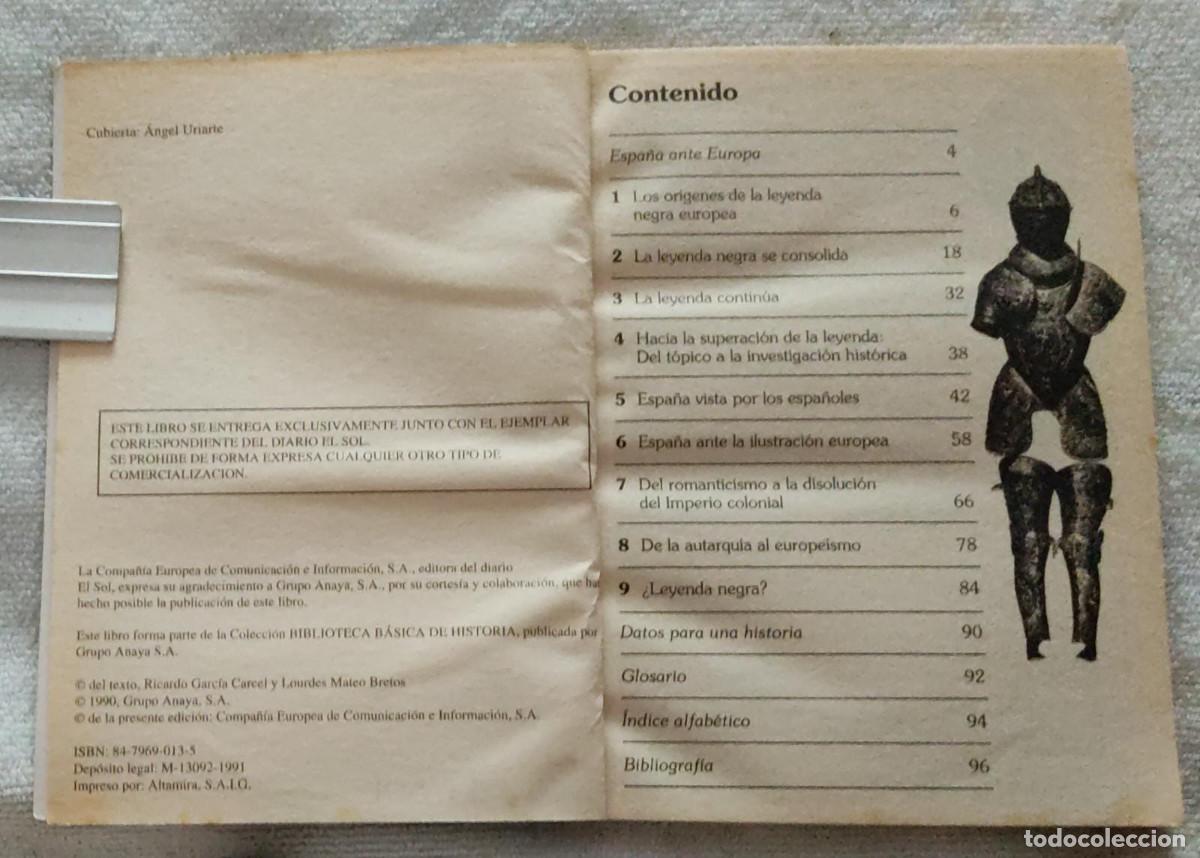 Libros de segunda mano: LA LEYENDA NEGRA. - Foto 3