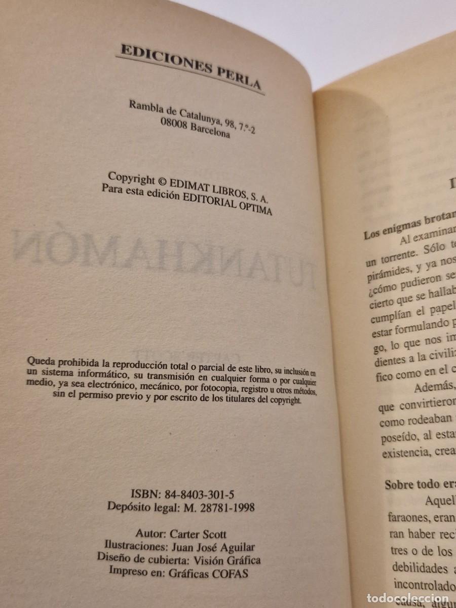 Libros de segunda mano: Tutankham&oacute;n.- Carter Scott.- EDIMAT, 1998 - Foto 5