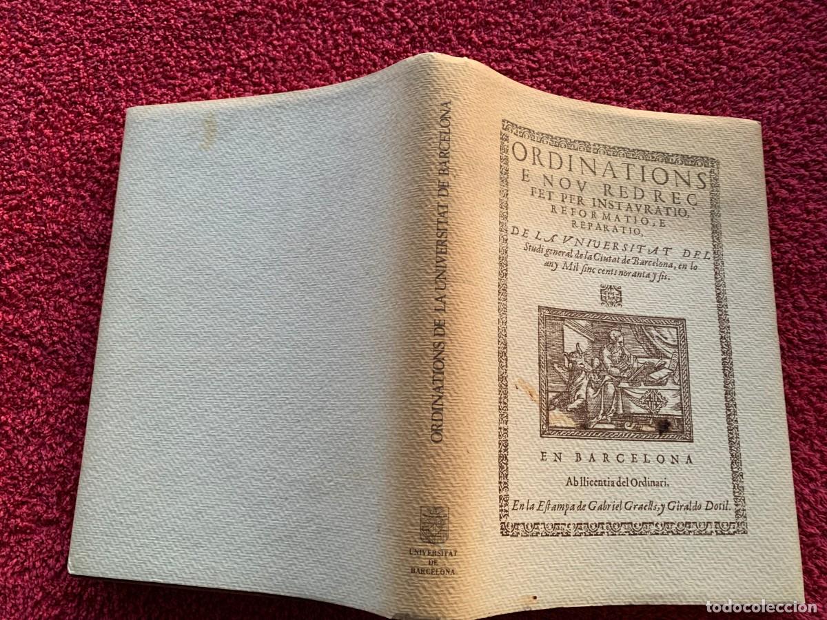 Second hand books: 1596. RARO. FACSIMIL . ORDINACIONS E NOU REDRE&Ccedil; DE LA CIUTAT DE BARCELONA. EDI. 1973