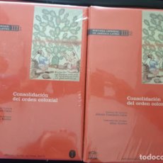 Libros de segunda mano: HISTORIA GENERAL DE AMERICA LATINA III. TOMO 1 Y 2. CONSOLIDACION DEL ORDEN COLONIAL. - CASRILLERO C. Lote 402203359