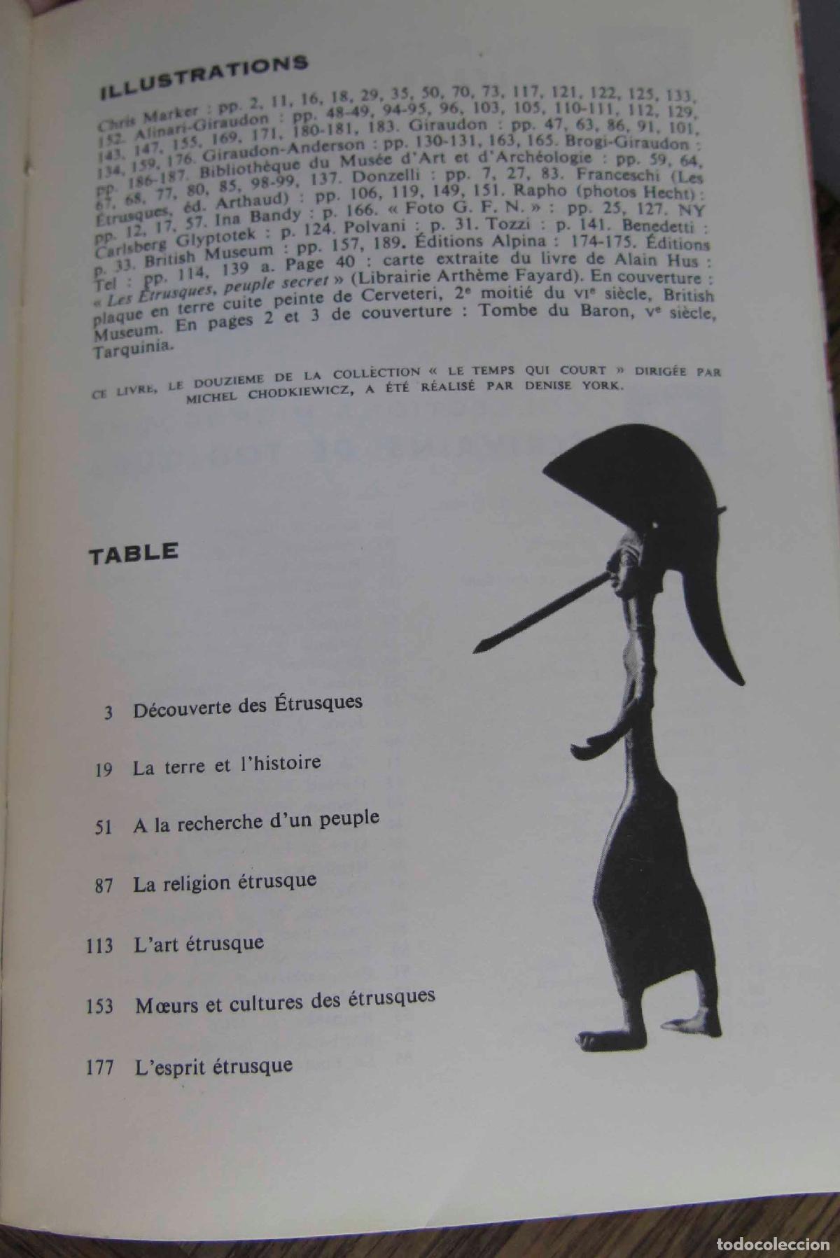 Libros de segunda mano: Les &eacute;trusques , peuple secret. HUS ALAIN - Foto 2