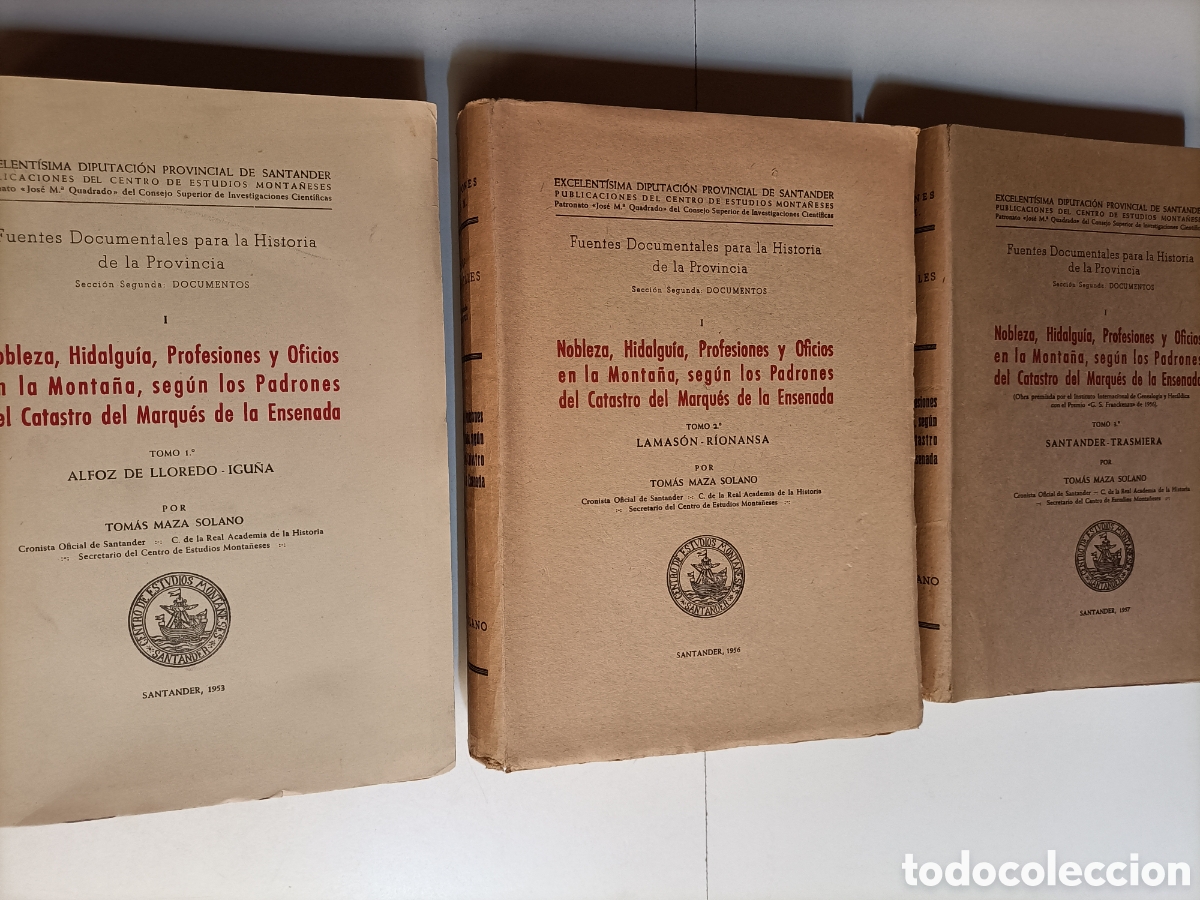 Second hand books: Nobleza hidalgu&iacute;a profesiones y oficios en la monta&ntilde;a seg&uacute;n los padrones del catastro del marqu&eacute;s de