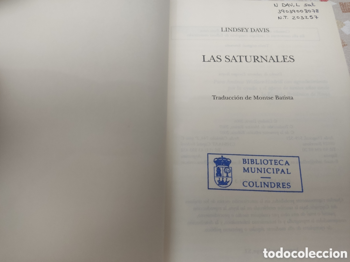 Libros de segunda mano: Lote 3 libros de Lindsey Davis - Foto 3
