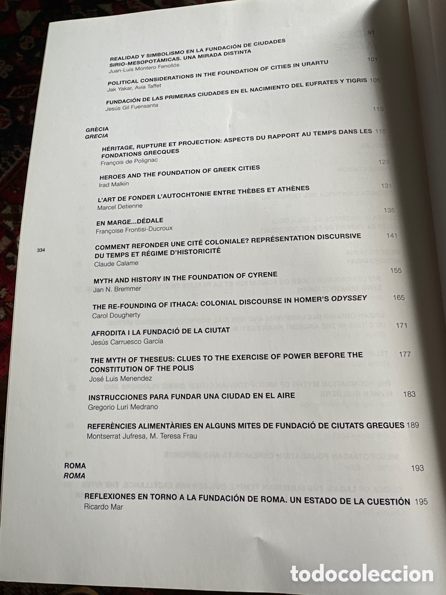 Libros de segunda mano: Mites de fundaci&oacute; de ciutats al m&oacute;n antic - Foto 3