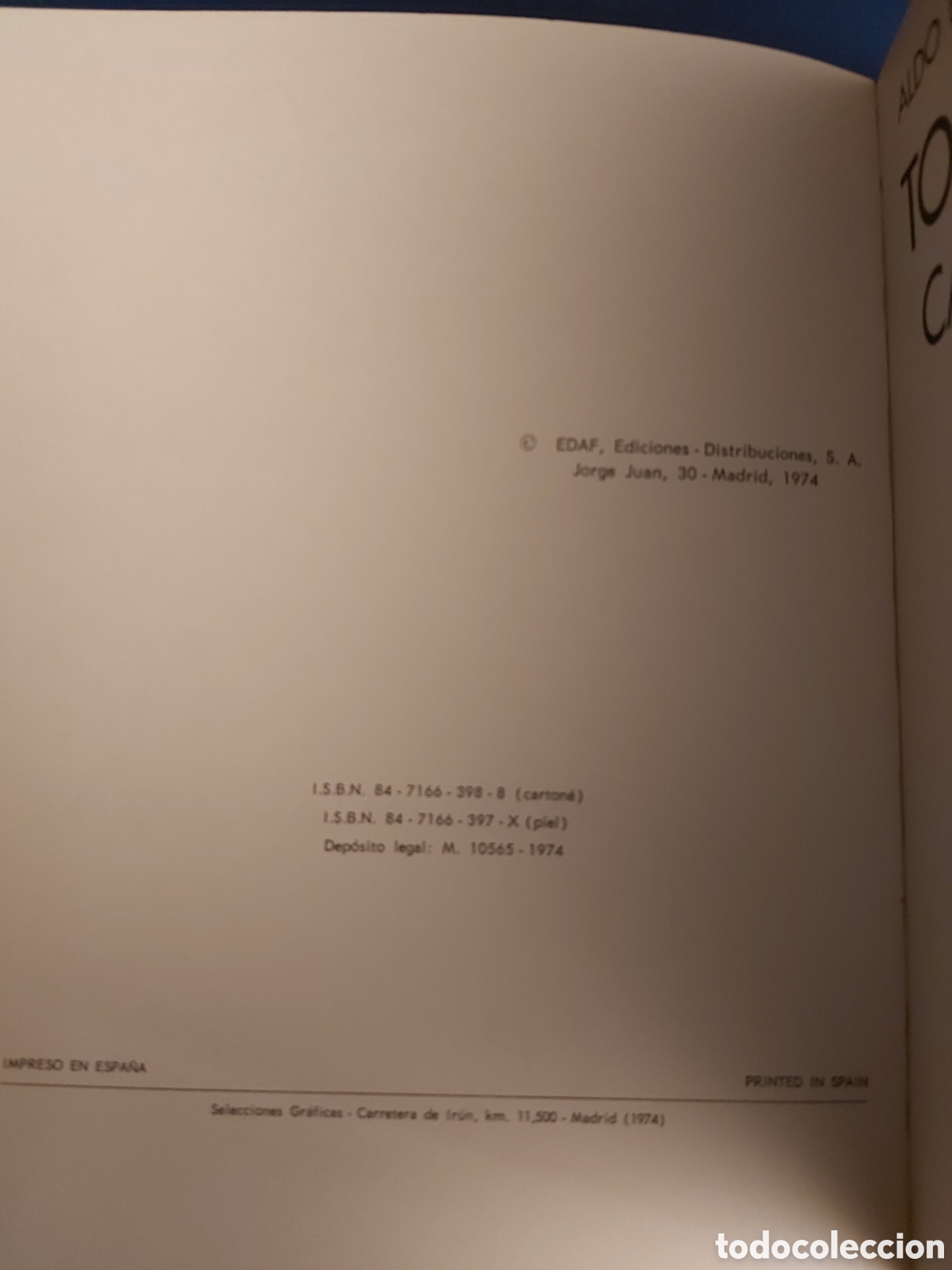 Libros de segunda mano: TOC&Oacute;N EN LAS CAVERNAS $ ALDO BERTI $ EDAF EDICIONES $ 1974 - Foto 4