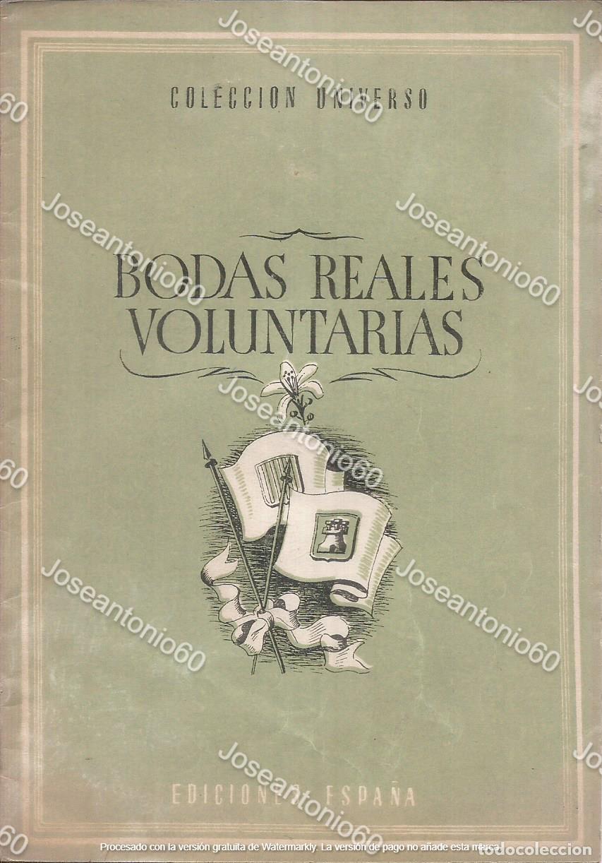 Second hand books: Librillo Bodas reales voluntarias. Colecci&oacute;n Universo