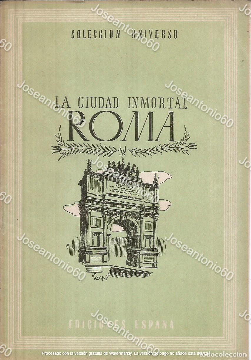 Libri di seconda mano: Librillo La ciudad inmortal de Roma. Colecci&oacute;n Universo