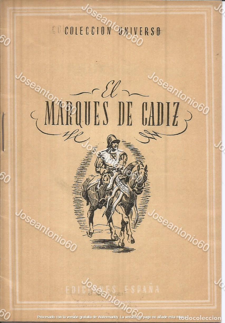 Libri di seconda mano: Librillo Marques de Cadiz. Colecci&oacute;n Universo