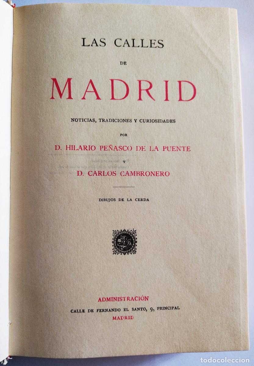 Libros de segunda mano: Las Calles de Madrid. - Foto 2