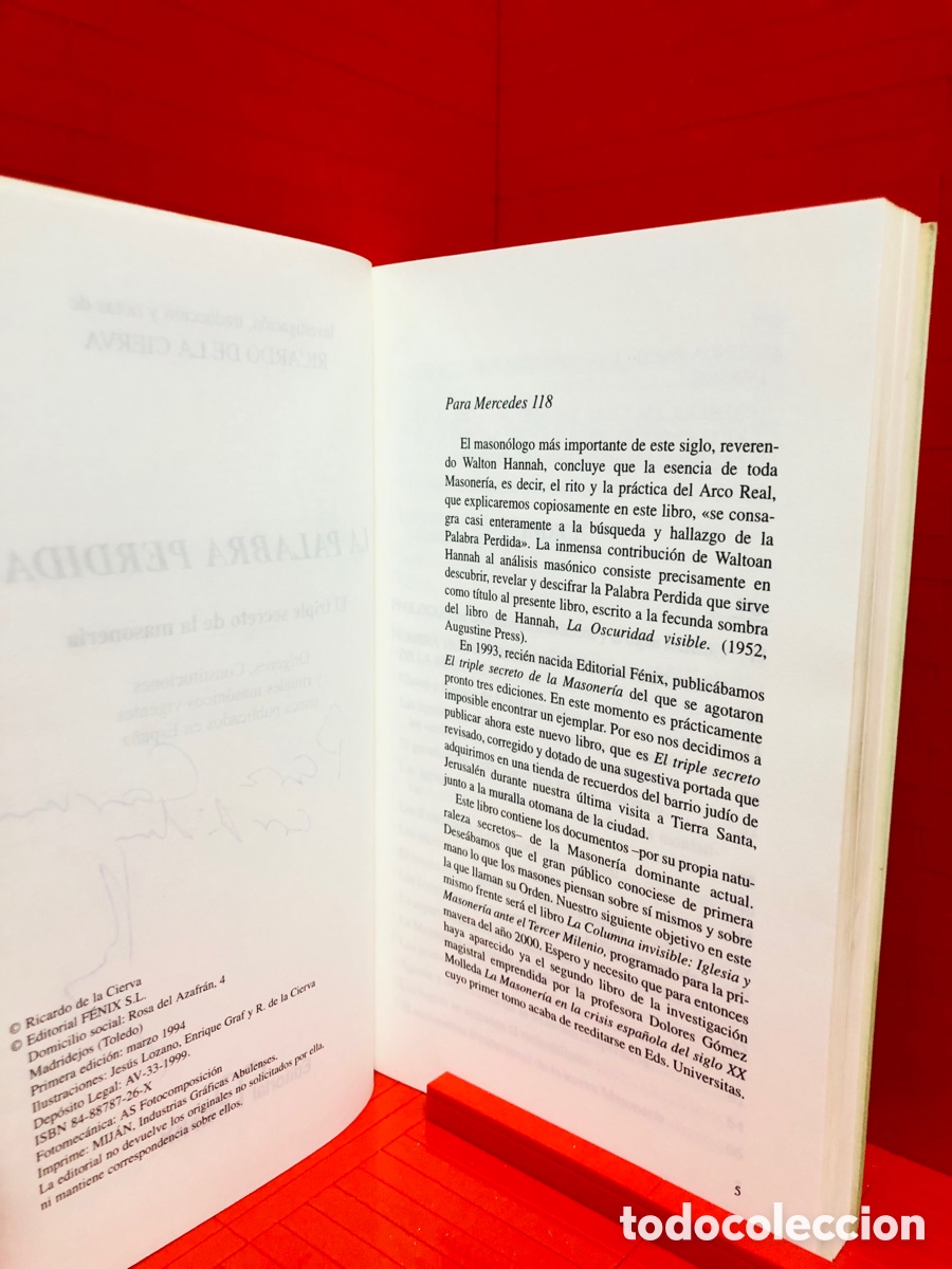 Libros de segunda mano: LA PALABRA PERDIDA - ● RICARDO DE LA CIERVA - JERUSALEM - Foto 4