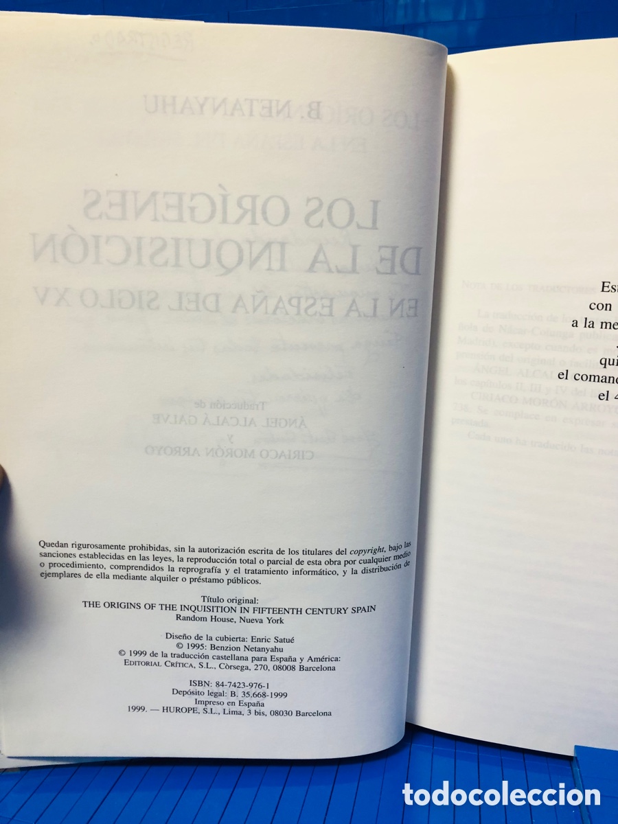 Libros de segunda mano: LOS ORIGENES DE LA INQUISICION ● B. NETANYAHU - Foto 5