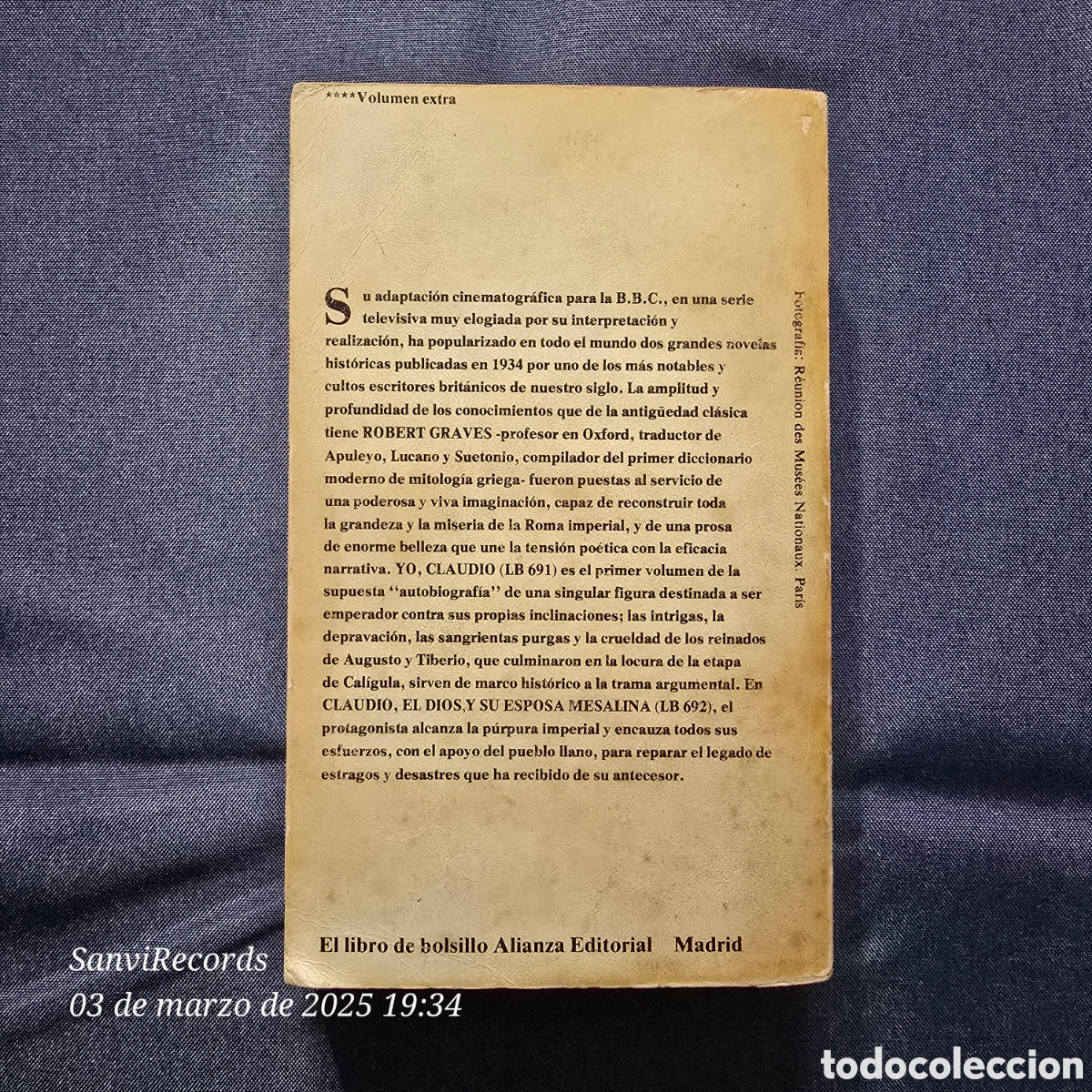 Libros de segunda mano: CLAUDIO, EL DIOS (ROBERT GRAVES) (ALIANZA EDITORIAL) - Foto 2