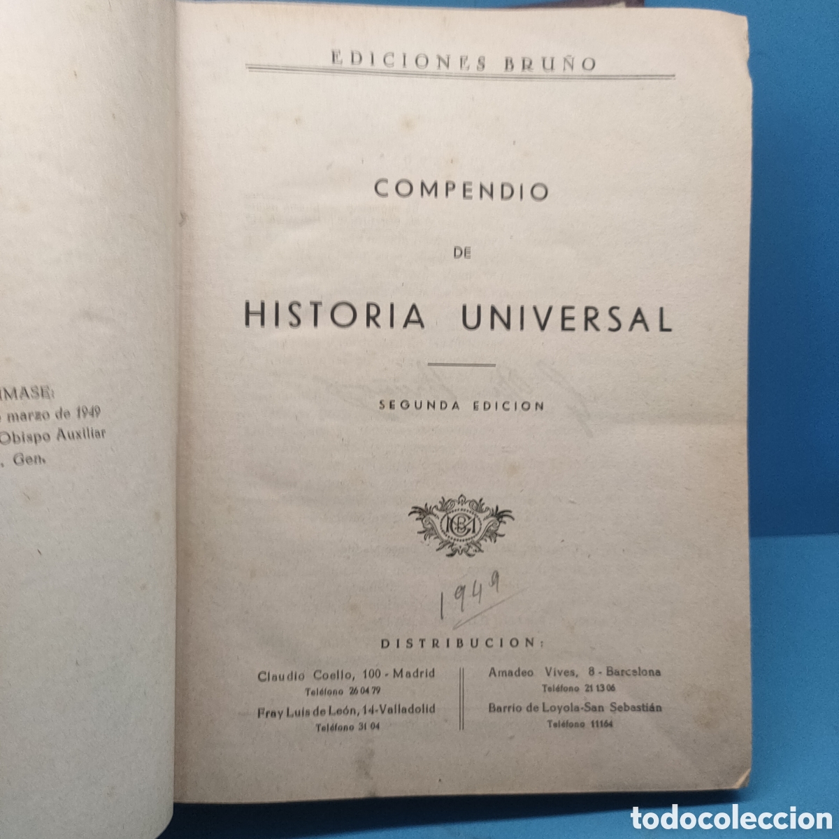 Libros de segunda mano: Compendio de HISTORIA UNIVERSAL. Ediciones Bru&ntilde;o. 1949. - Foto 1