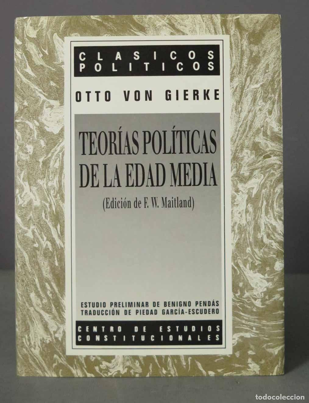 Second hand books: Teor&iacute;as pol&iacute;ticas de la edad media Gierke