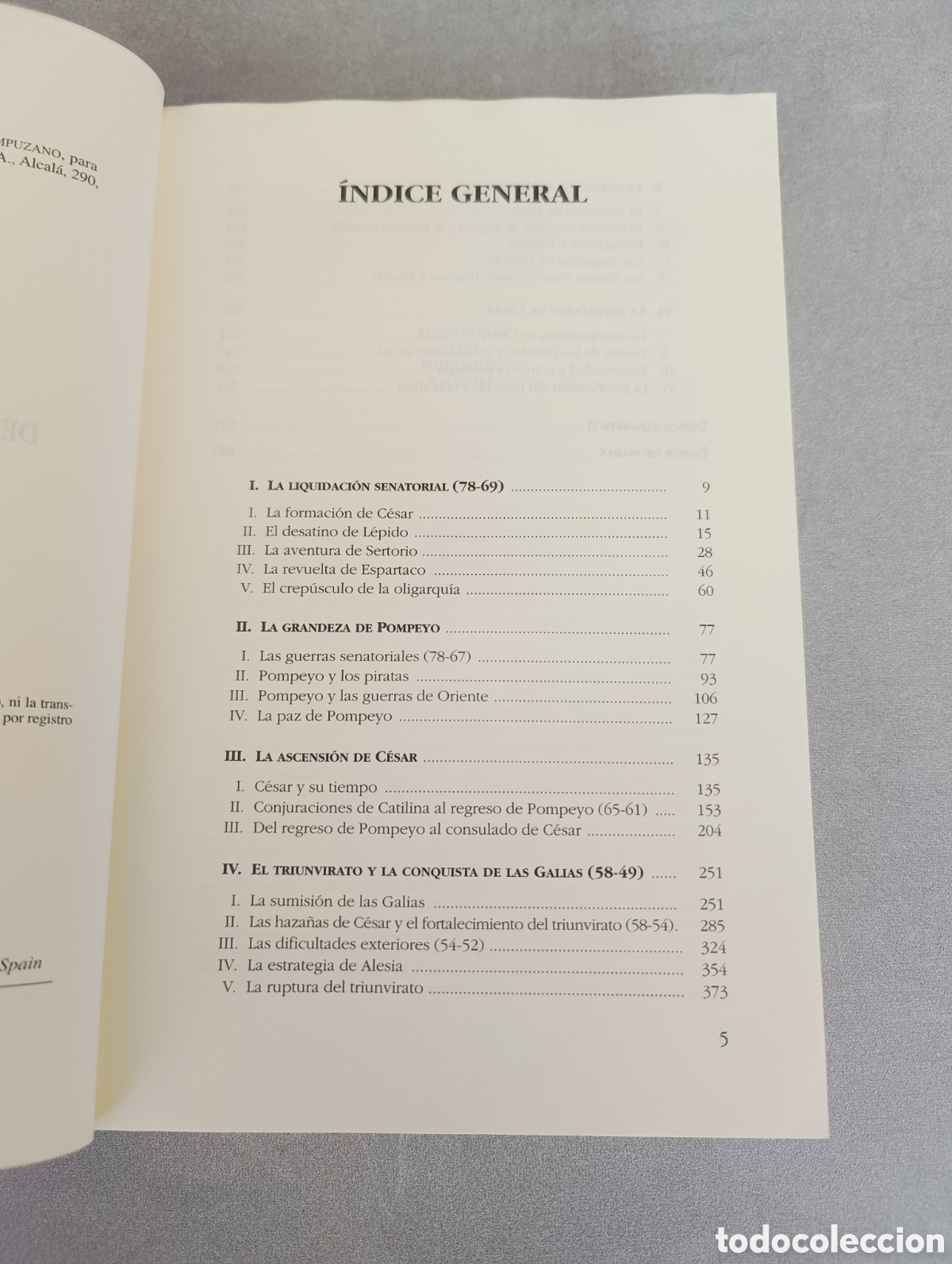 Libros de segunda mano: JULIO C&Eacute;SAR. JEROME CARCOPINO. EL PROCESO CLASICO DE LA CONCENTRACI&Oacute;N DEL PODER. - Foto 6