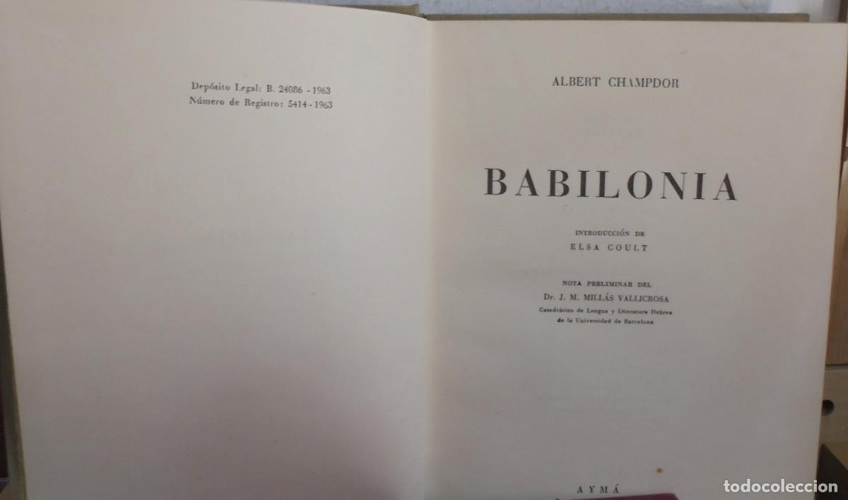 Libros de segunda mano: Babilonia. Albert Champdor - Foto 2
