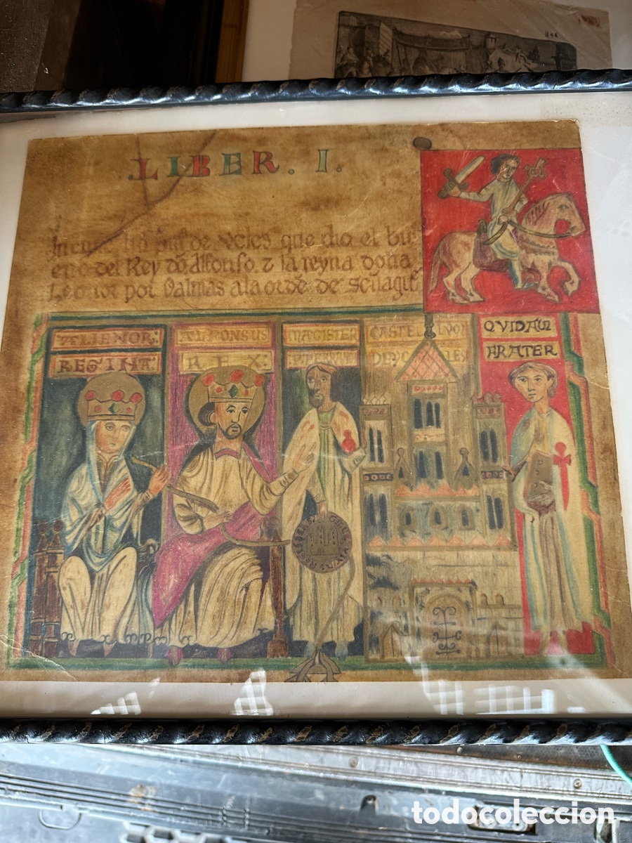 Libros de segunda mano: Facs&iacute;mil medieval pintado a mano - Foto 1