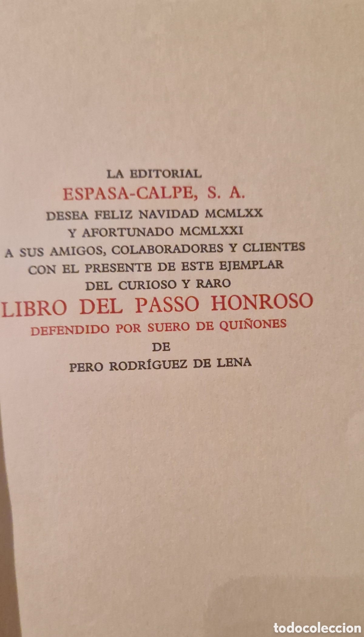 Libros de segunda mano: Libro Del PASSO HONROSO, Pero Rodr&iacute;guez de Lena - Foto 3