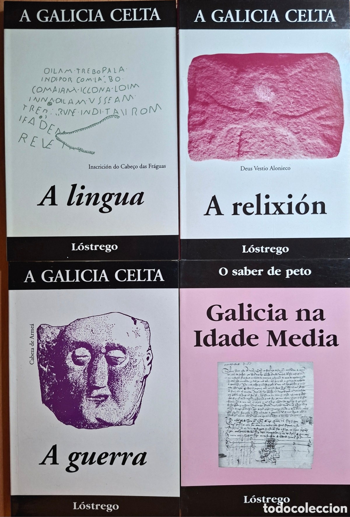 Libros de segunda mano: Cole&ccedil;&atilde;o GALICIA CELTA, L&oacute;strego bolso. 4 vols. 2004
