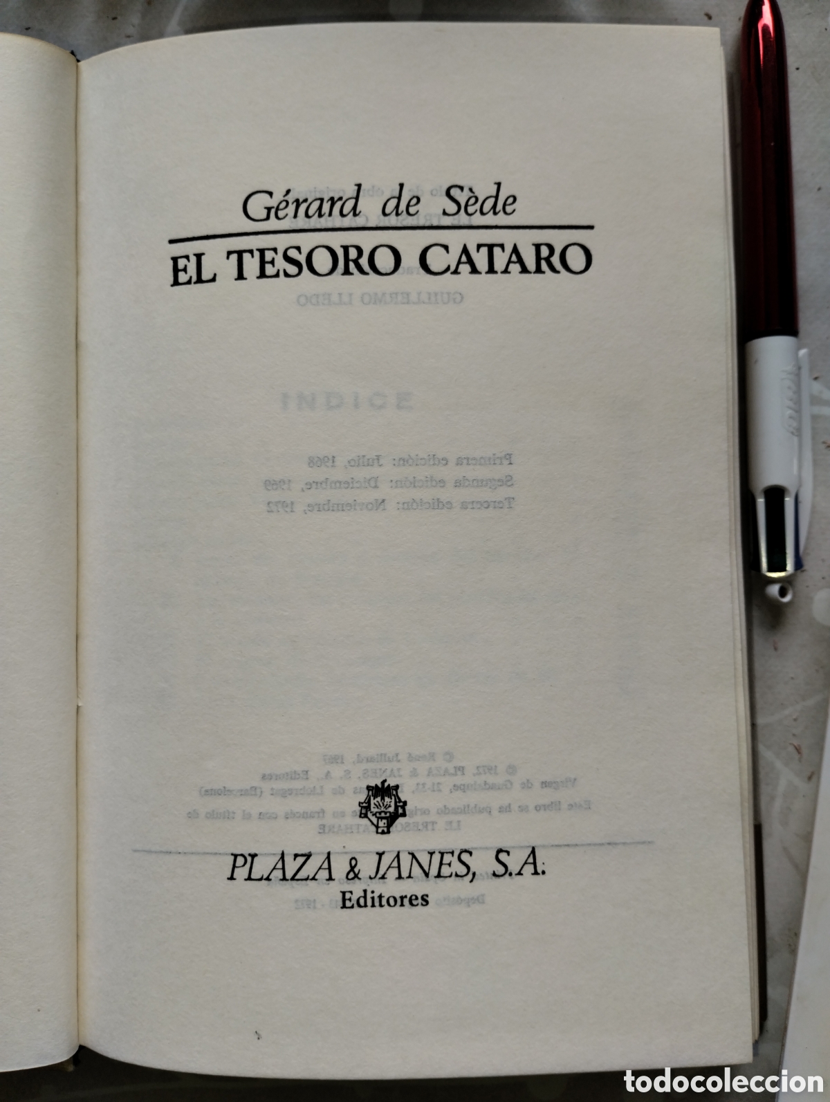 Libros de segunda mano: EL TESORO C&Aacute;TARO, GERARD DE SEDE - Foto 3