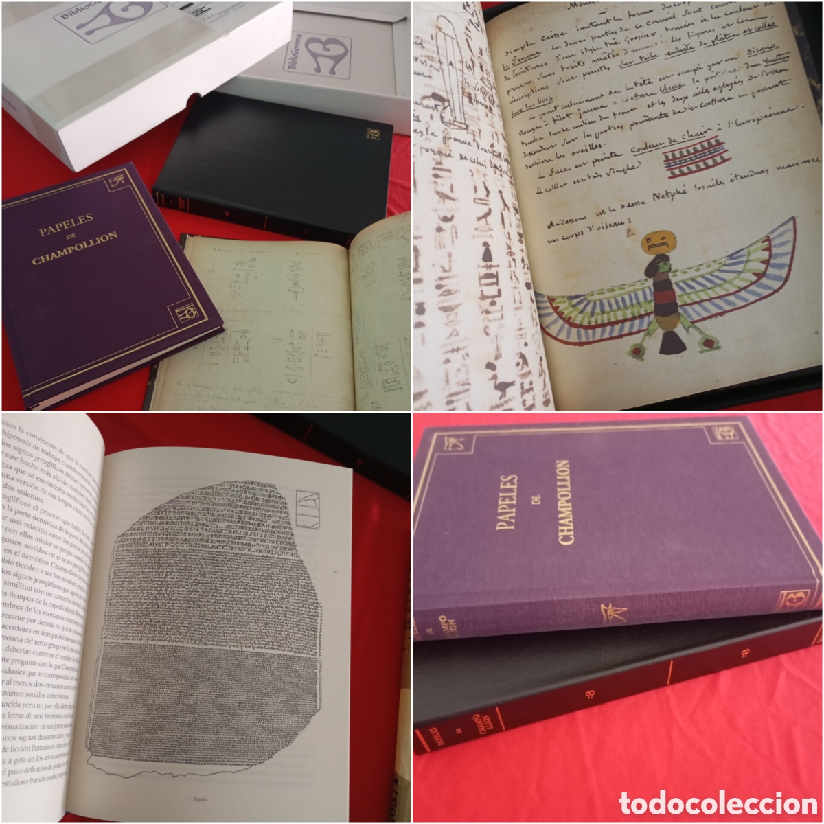 Libros de segunda mano: Egiptolog&iacute;a Facs&iacute;mil Papeles de Champollion BiblioGemma Edici&oacute;n Limitada Notarial 353/995 Completa
