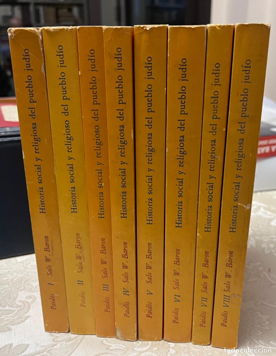 Libros de segunda mano: Baron, Salo W.- Historia social y religiosa del pueblo judio ( 8 vols.)