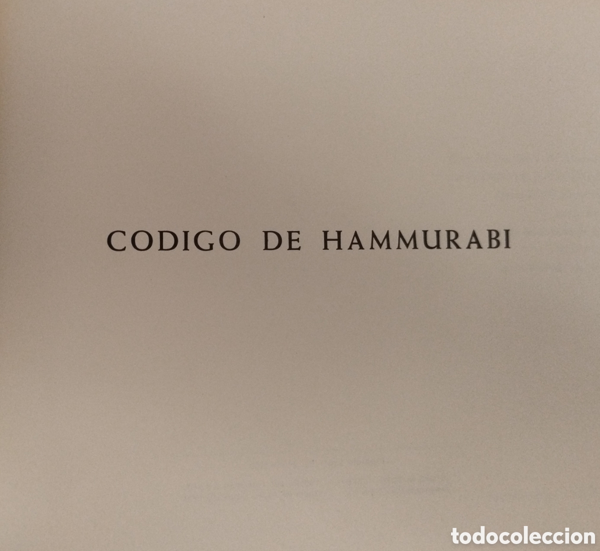 Libros de segunda mano: C&oacute;digo de Hammurabi. Edici&oacute;n numerada.