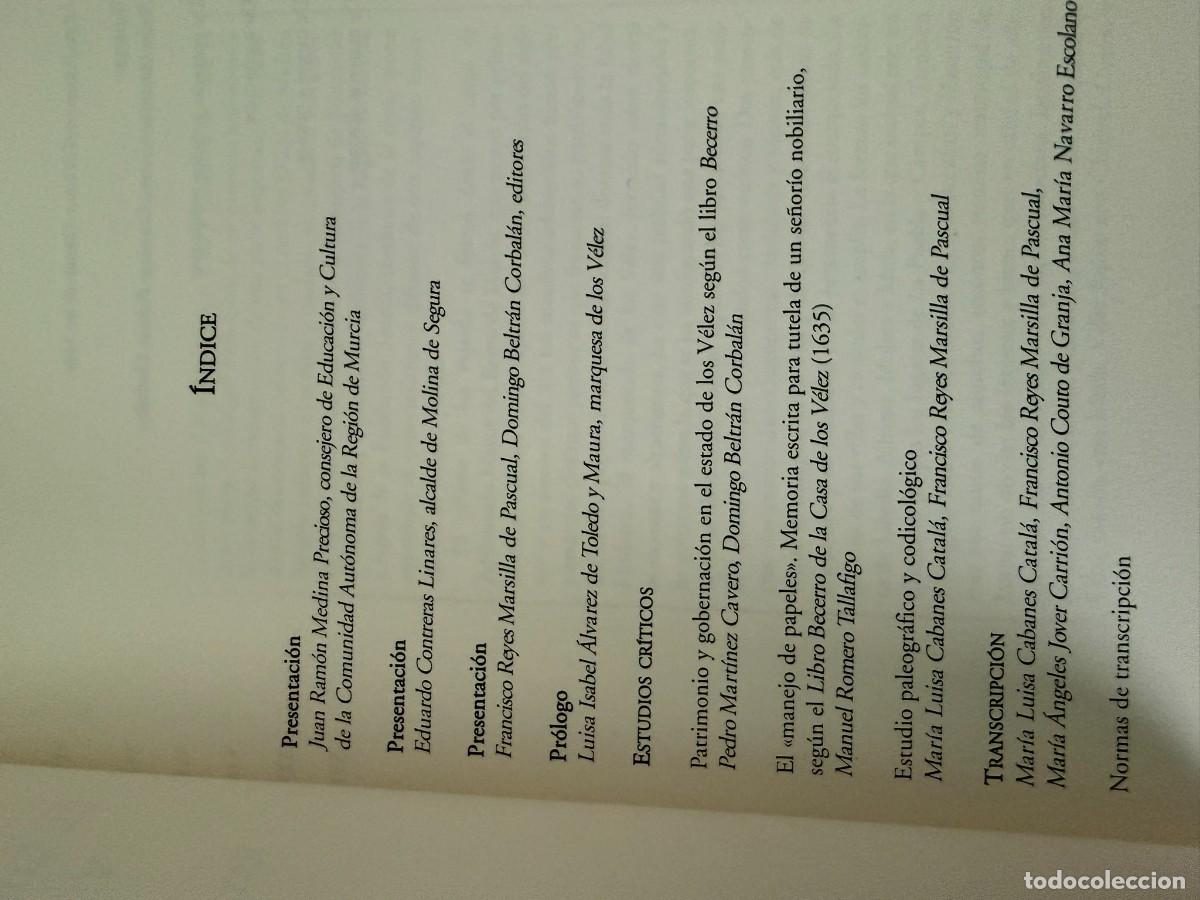 Libros de segunda mano: El libro becerro de la casa y estado de los V&eacute;lez - Foto 2