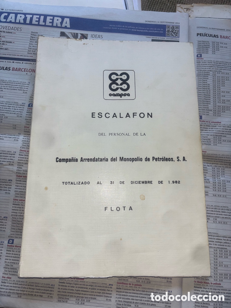 Libros de segunda mano: ESCALAFON DEL PERSONAL DE LA Compa&ntilde;&iacute;a Arrendataria del Monopolio de Petr&oacute;leos, S. A.
