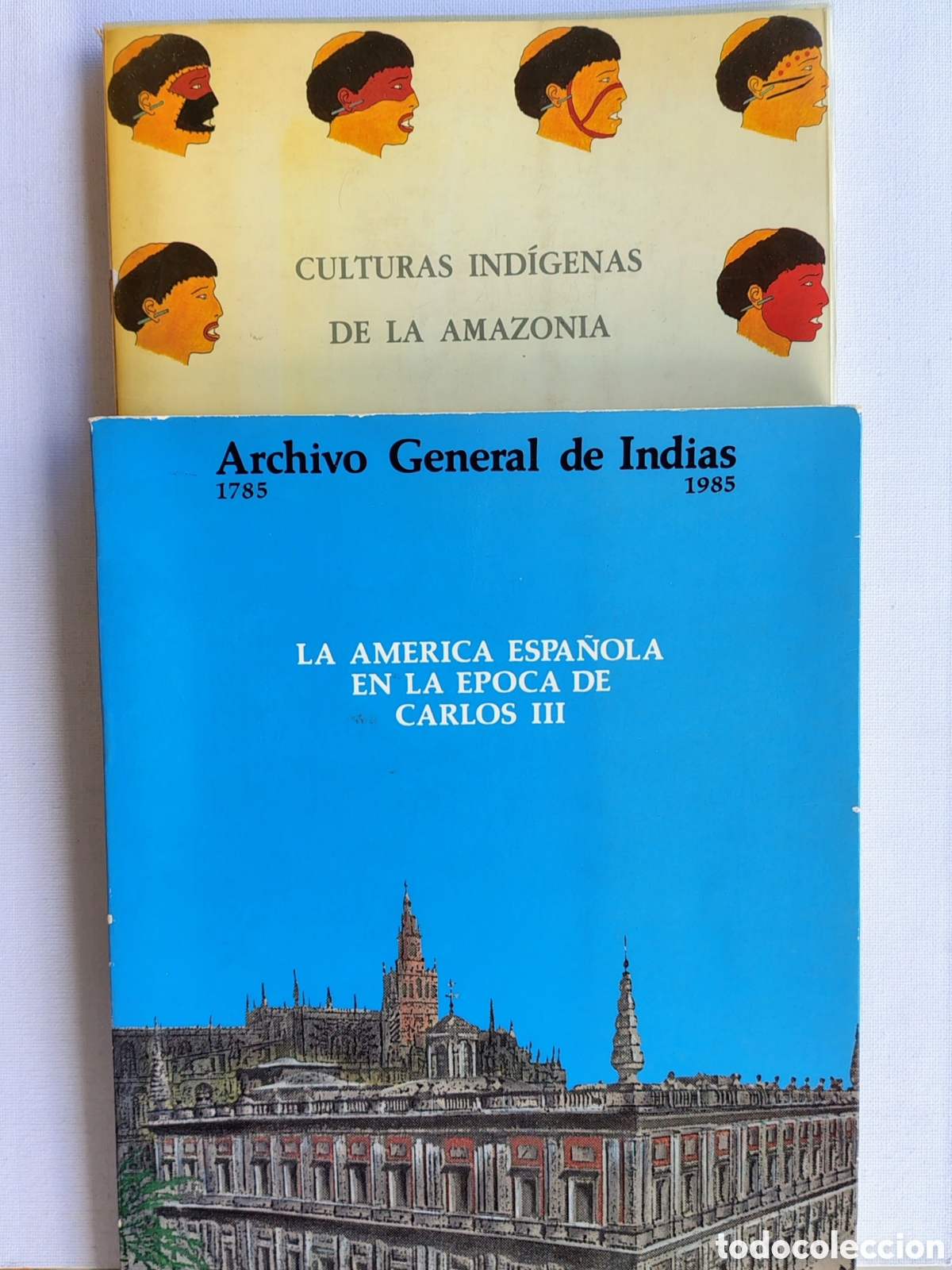 Libros de segunda mano: Lote 2 libros: Am&eacute;rica espa&ntilde;ola Carlos III y culturas ind&iacute;genas Amazon&iacute;a