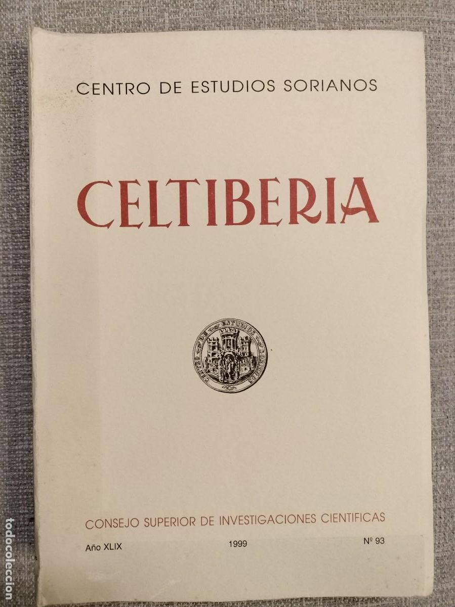 Libros de segunda mano: Celtiberia. Revista del Centro de Estudios Sorianos. A&ntilde;o XLIX, n&ordm; 93 (1999).