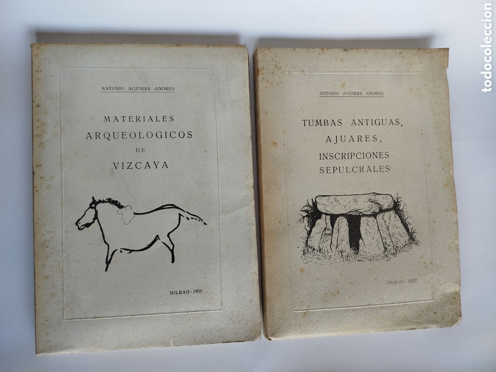 Libros de segunda mano: MATERIALES ARQUEOLOGICOS DE VIZCAYA Y TUMBAS ANTIGUAS AJUARES...A. AGUIRRE ANDRES.