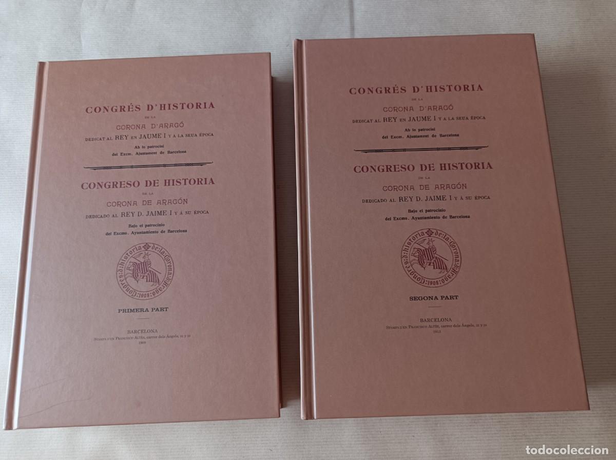 Libros de segunda mano: CONGR&Eacute;S D&acute;HISTORIA DE LA CORONA D&acute;ARAG&Oacute; CONGRESO DE HISTORIA DE LA CORONA DE ARAG&Oacute;N 2 TOMOS FACS&Iacute;MIL