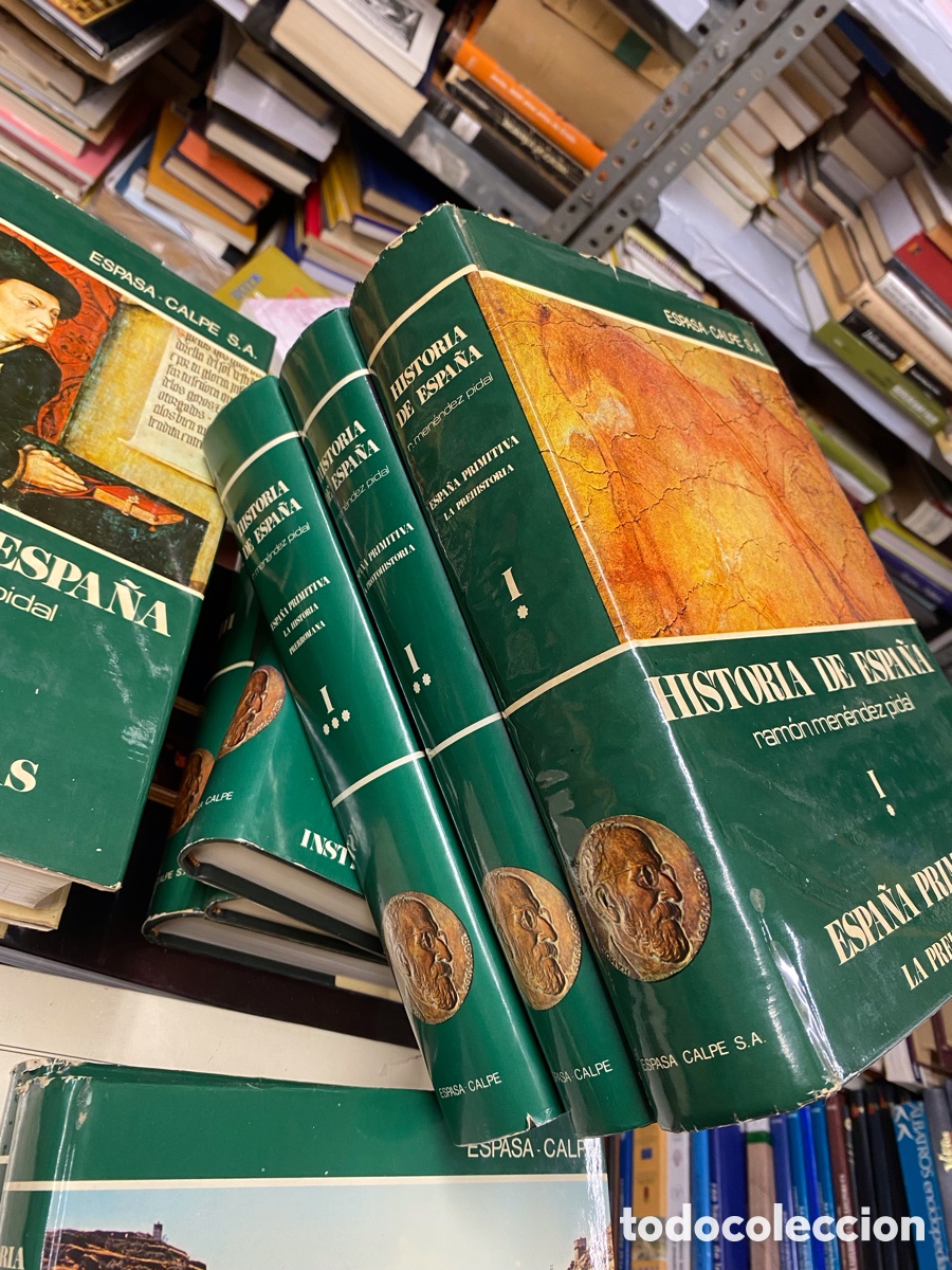 Libros de segunda mano: Espa&ntilde;a primitiva. Tres tomos. Espasa Calpe. Ram&oacute;n Men&eacute;ndez Pidal