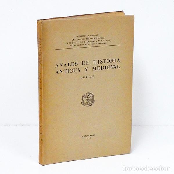 Libros de segunda mano: ANALES DE HISTORIA ANTIGUA Y MEDIEVAL, 1951-1952