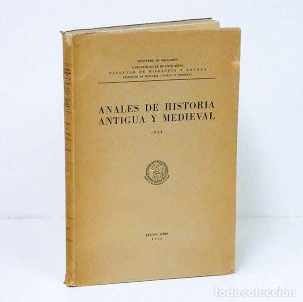 Libros de segunda mano: ANALES DE HISTORIA ANTIGUA Y MEDIEVAL, 1953