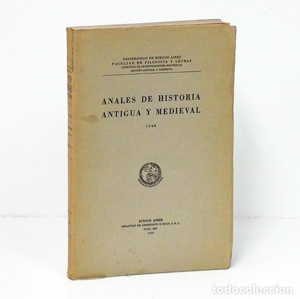 Libros de segunda mano: ANALES DE HISTORIA ANTIGUA Y MEDIEVAL, 1948