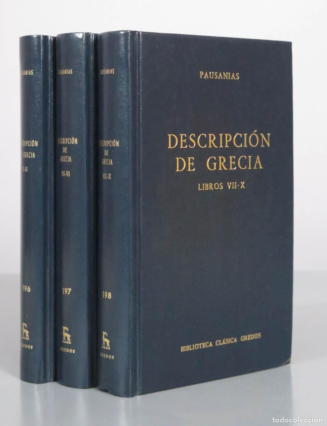 Libros de segunda mano: Descripci&oacute;n de Grecia - Pausanias - Gredos. 3 TOMOS
