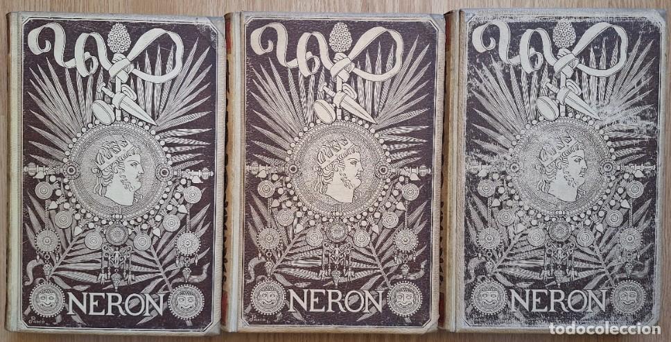 Libros de segunda mano: NERON. ESTUDIO HISTORICO. 3 TOMOS; OBRA COMPLETA. - CASTELAR, Emilio.