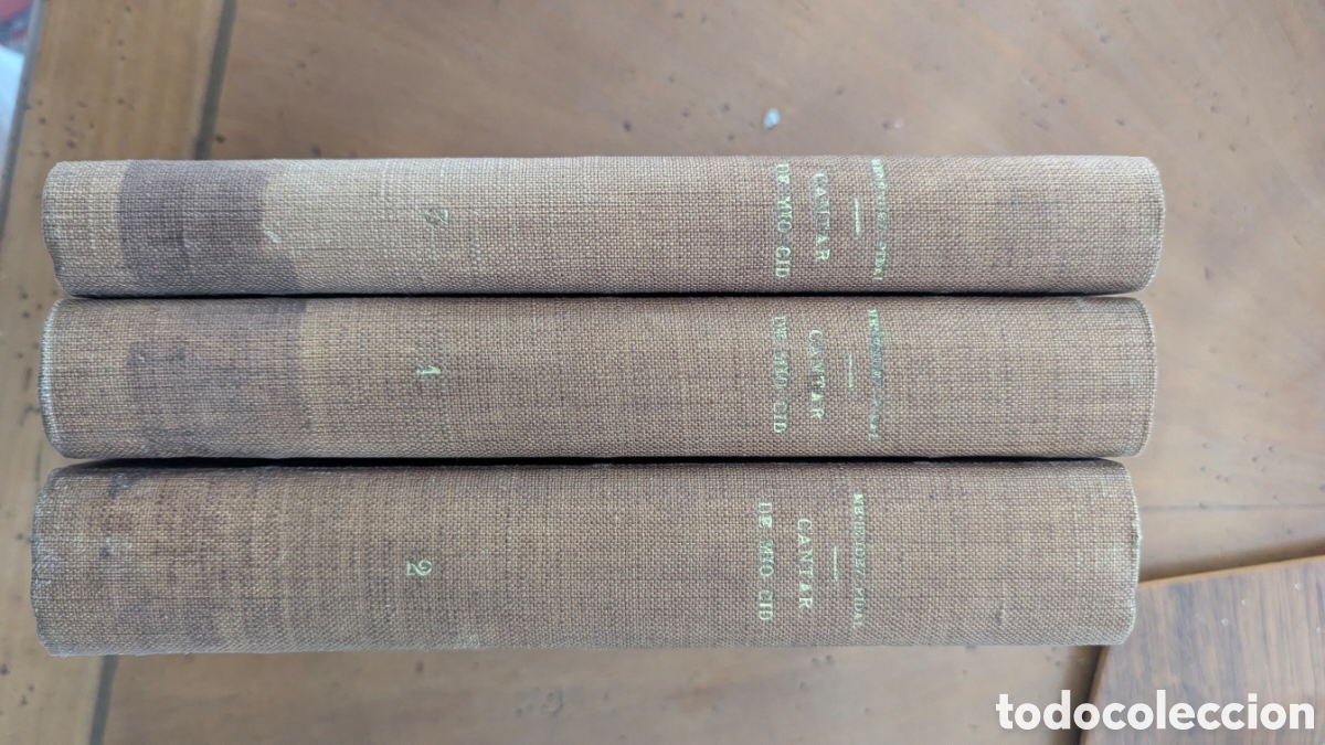 Libros de segunda mano: Raridad: Obra Completa 3 Vol. &rdquo;Cantar de Mio Cid&rdquo; - R. Men&eacute;ndez Pidal (Espasa-Calpe, 1944-1946)