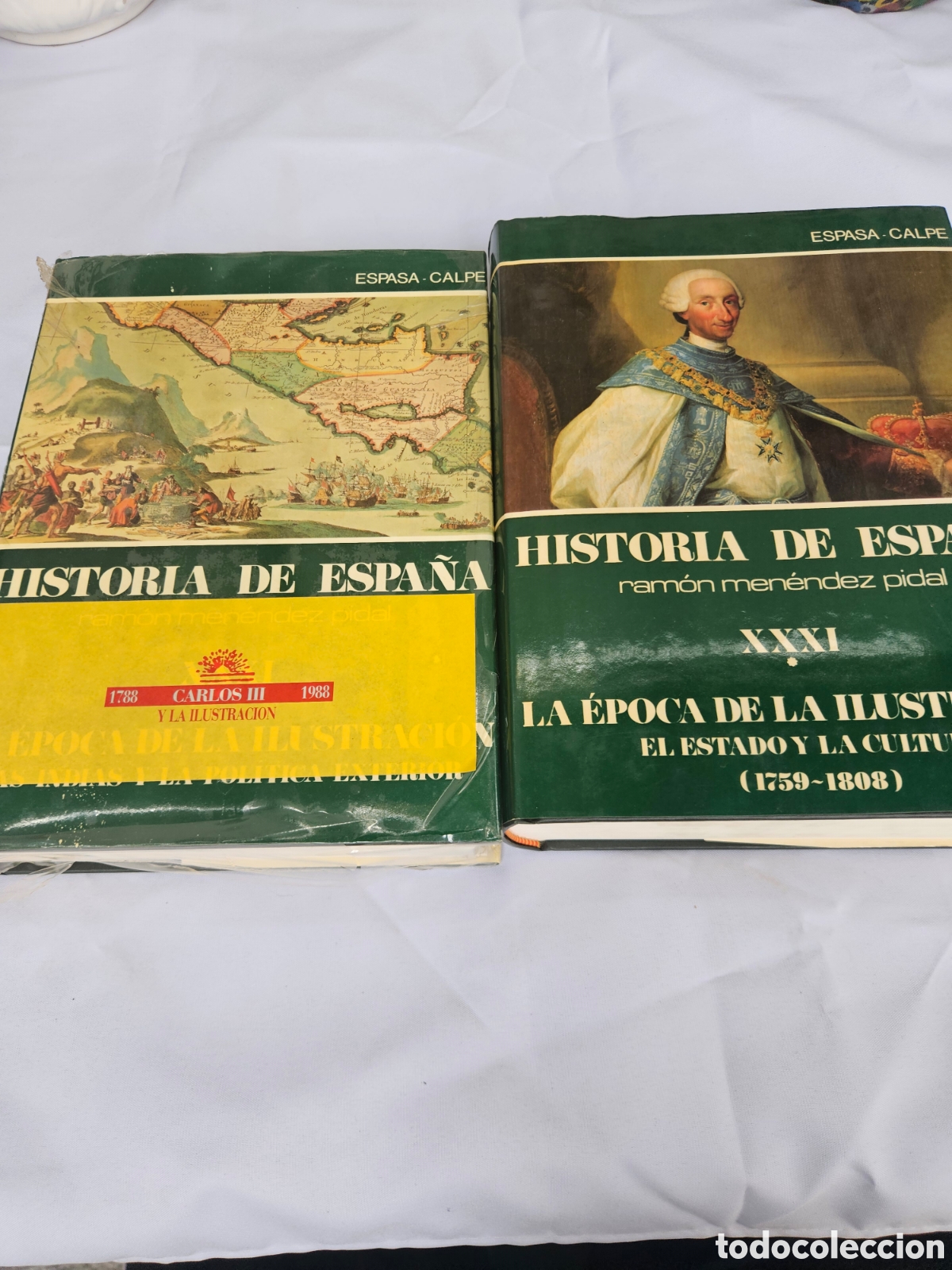 Livres d'occasion: HISTORIA DE ESPA&Ntilde;A. N&deg; XXXI VOLUMEN I Y II. RAMON MENENDEZ PIDAL. LA EPOCA DE LA ILUSTRACION EL.....
