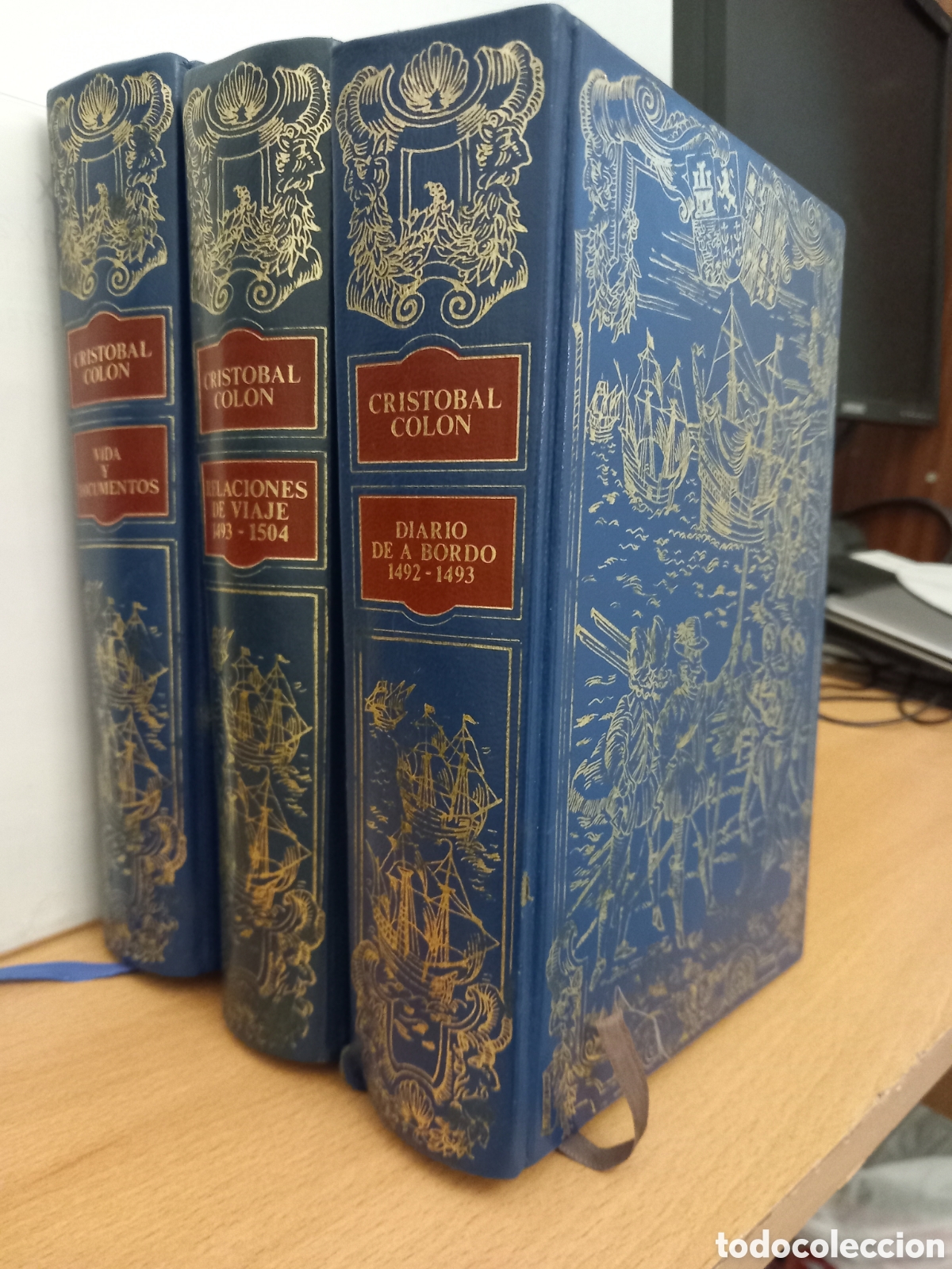 Second hand books: Crist&oacute;bal Col&oacute;n. Diario de a bordo 1942-1943 - Relaciones de viaje 1493-1504 - Vida y Documentos
