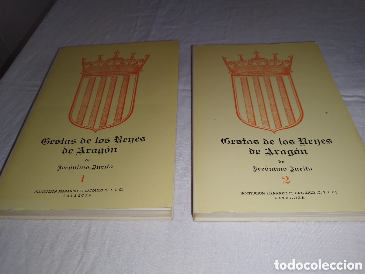 Libros de segunda mano: INDICES DE LAS GESTAS DE LOS REYES DE ARAGON DE JERONIMO ZURITA 2TOMOS.- ANGEL CANELLAS. 1984