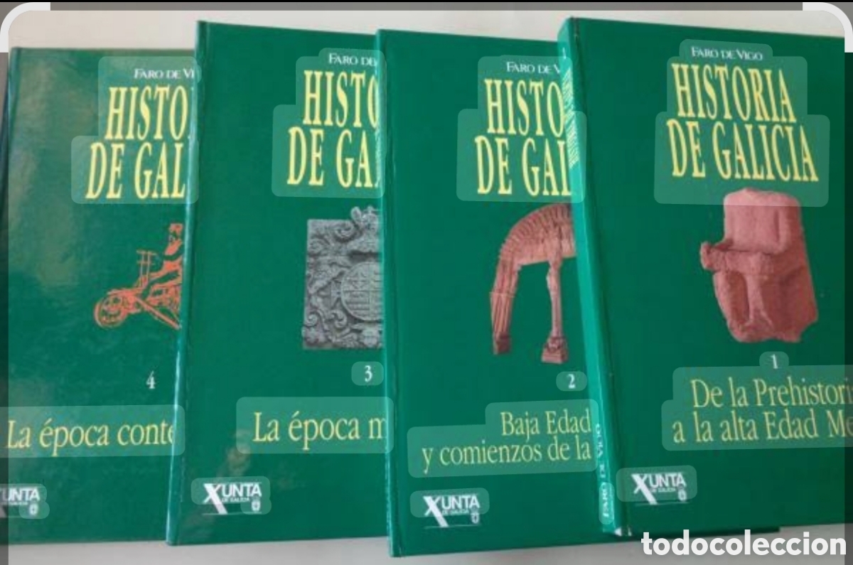Libros de segunda mano: HISTORIA DE GALICIA. 4 TOMOS. COLECCIONABLES FARO DE VIGO. A&Ntilde;O 1991